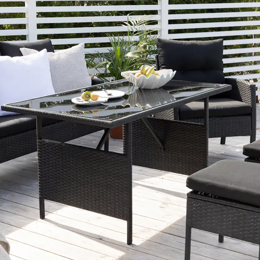 Soffgrupp Venture Home Kalle Svart Utomhus