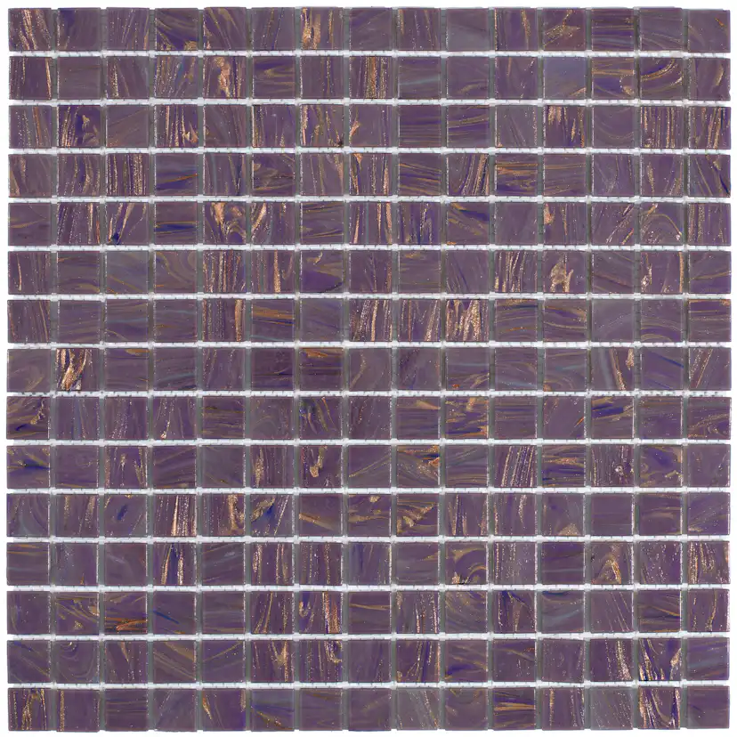 Glasmosaik Arredo Lila/Guld 2x2 cm