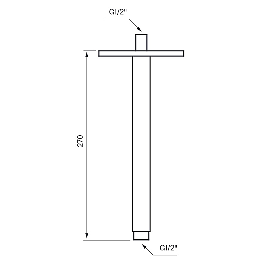 Anslutningsrör Tapwell FI 309-270 Krom