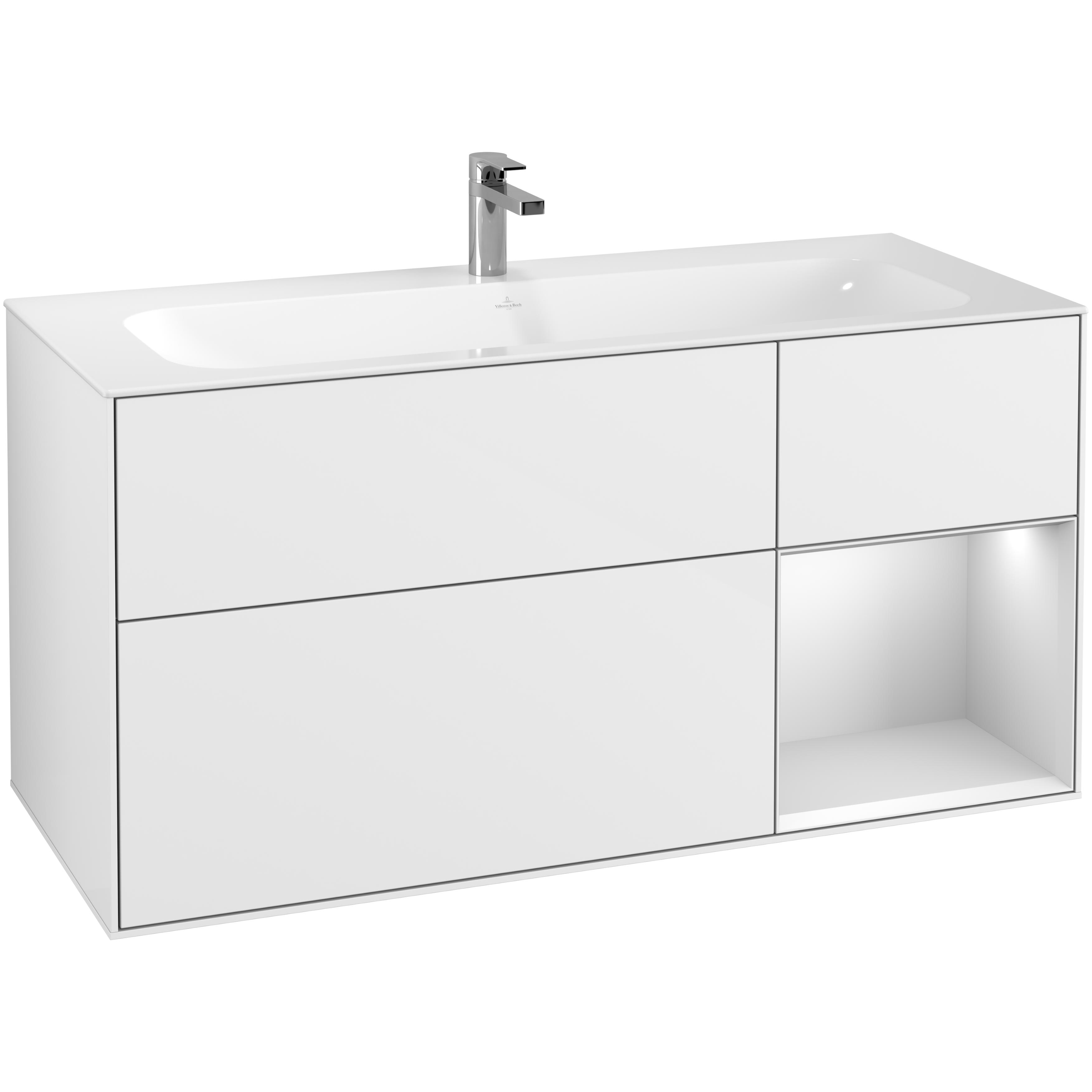 Tvättställsskåp Villeroy & Boch Finion med 3 Lådor och Hylla för Inbyggt Tvättställ