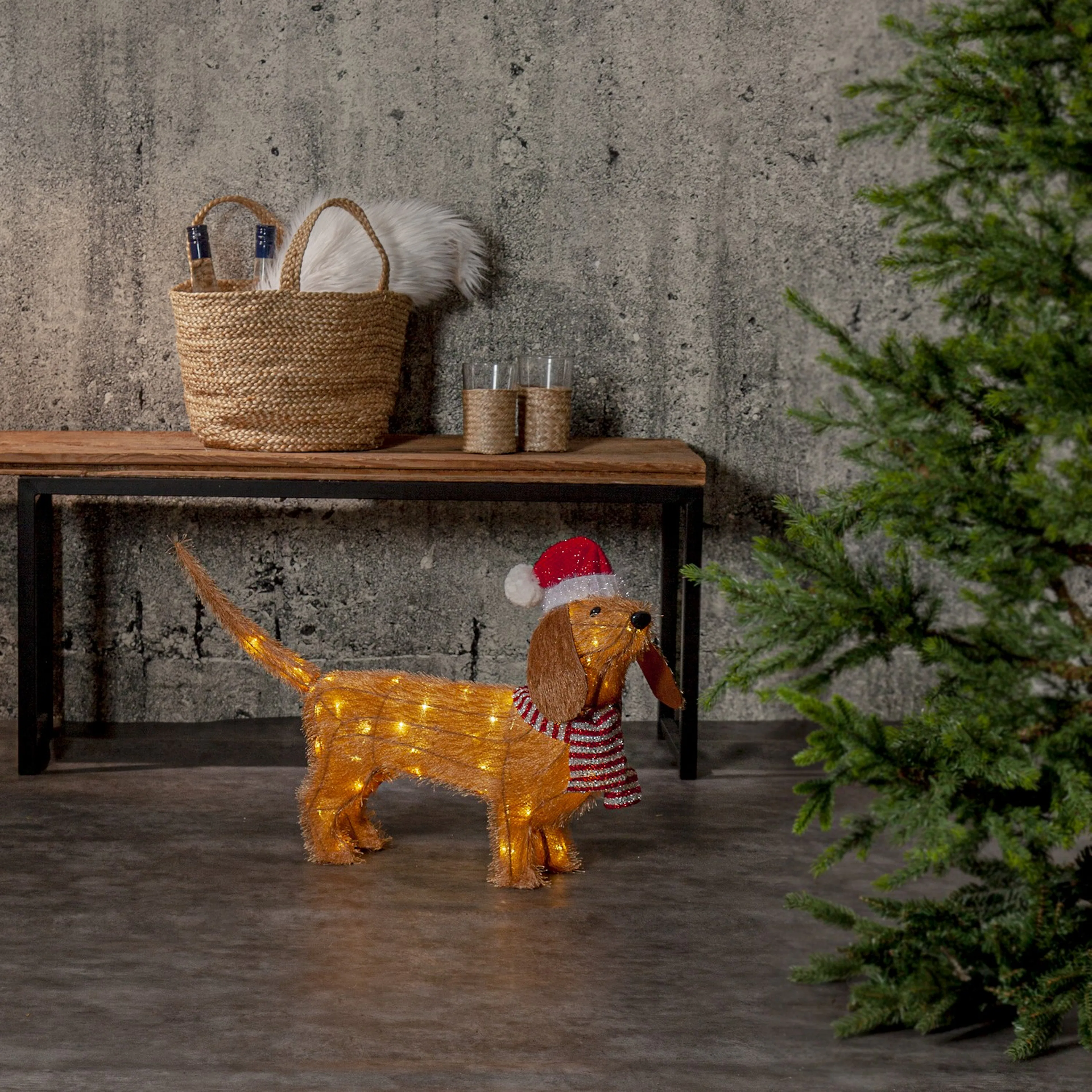 Utomhusdekoration Star Trading Tecidy Hund 42  cm B/O