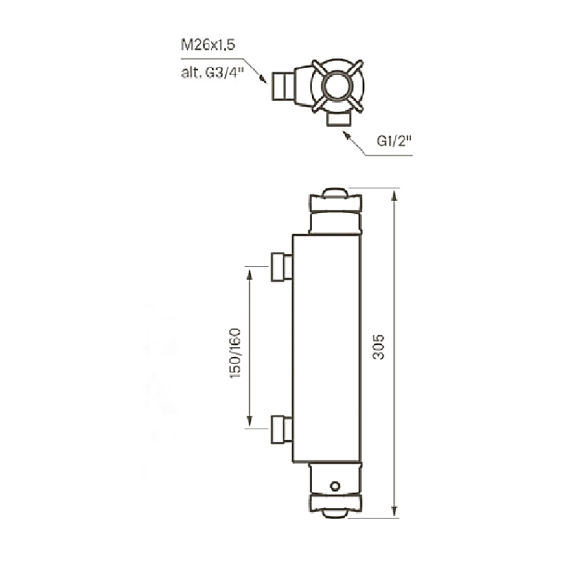 Duschblandare Tapwell Classic XCOL 168