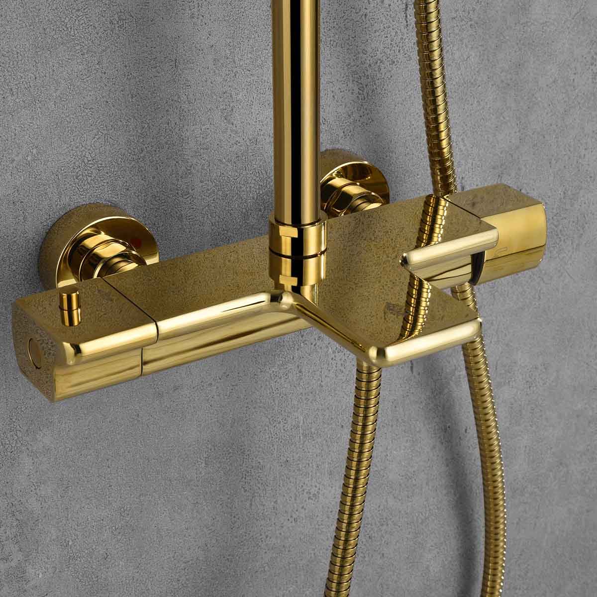 TAKDUSCHSET STIMMA TAPP MÄSSING CC150 MED Ø240 DUSCHHUVUD Mässing