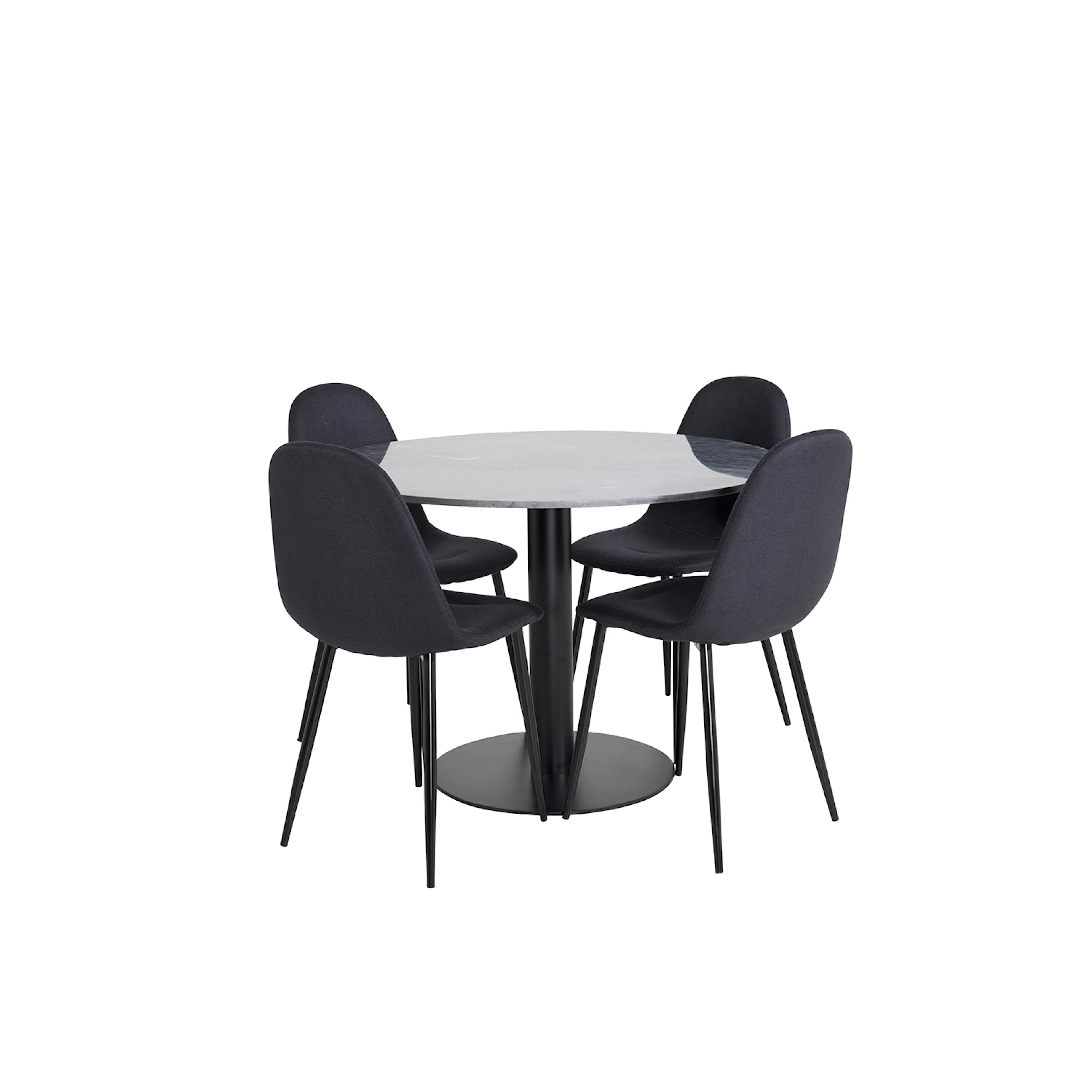 Estelle Round Dining Table ø106 H75+Polar Dining Chair Svart