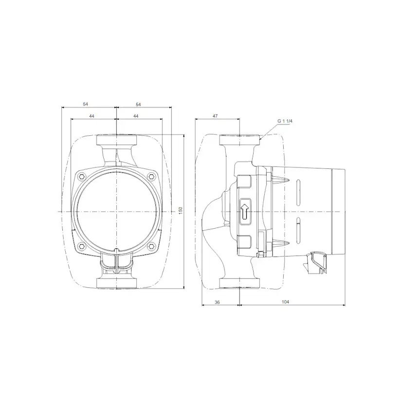 Tappvarmvattenpump Grundfos Alpha1 20-40 150 N