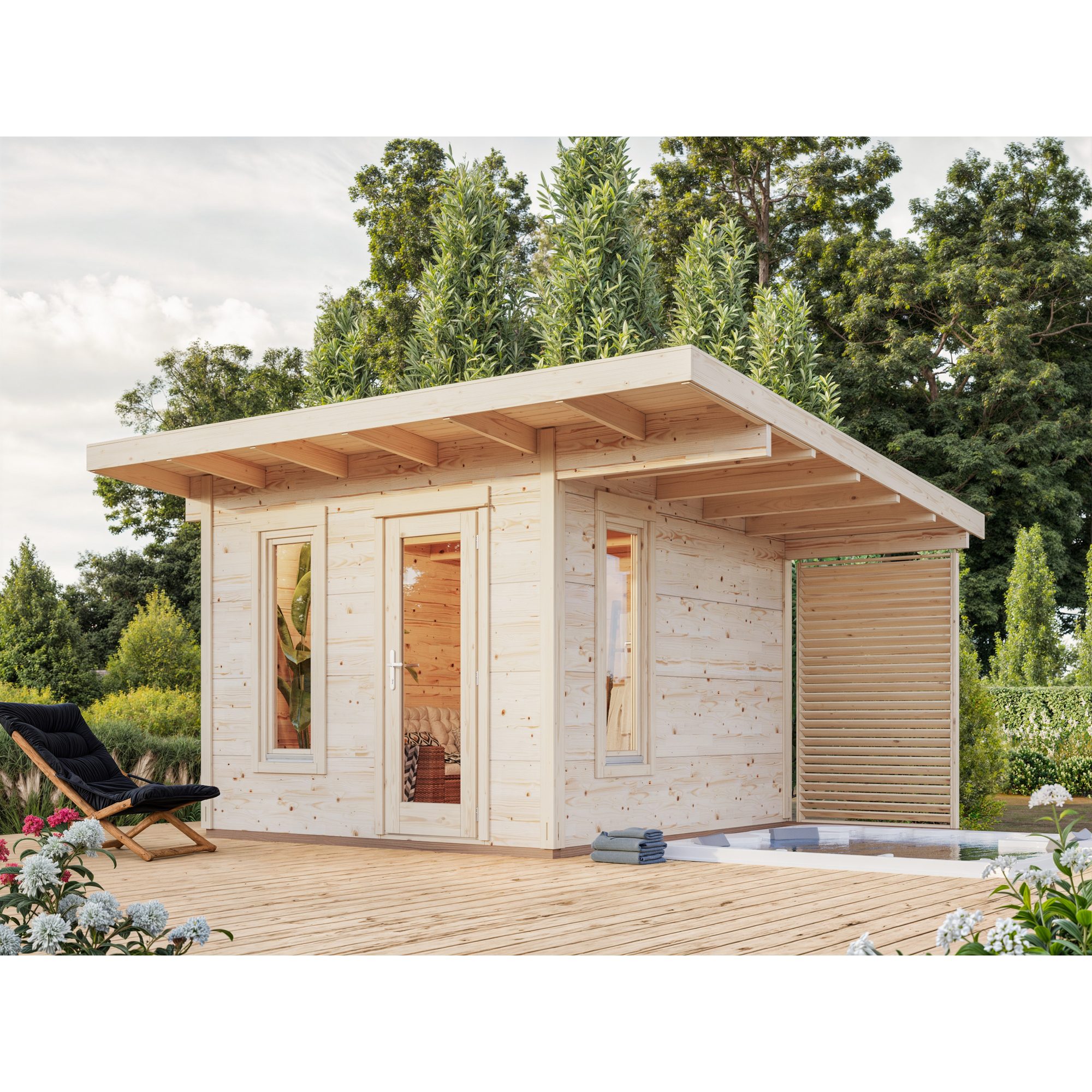 Trädgårdshus Palmako Grace 8,7+4,1 m2