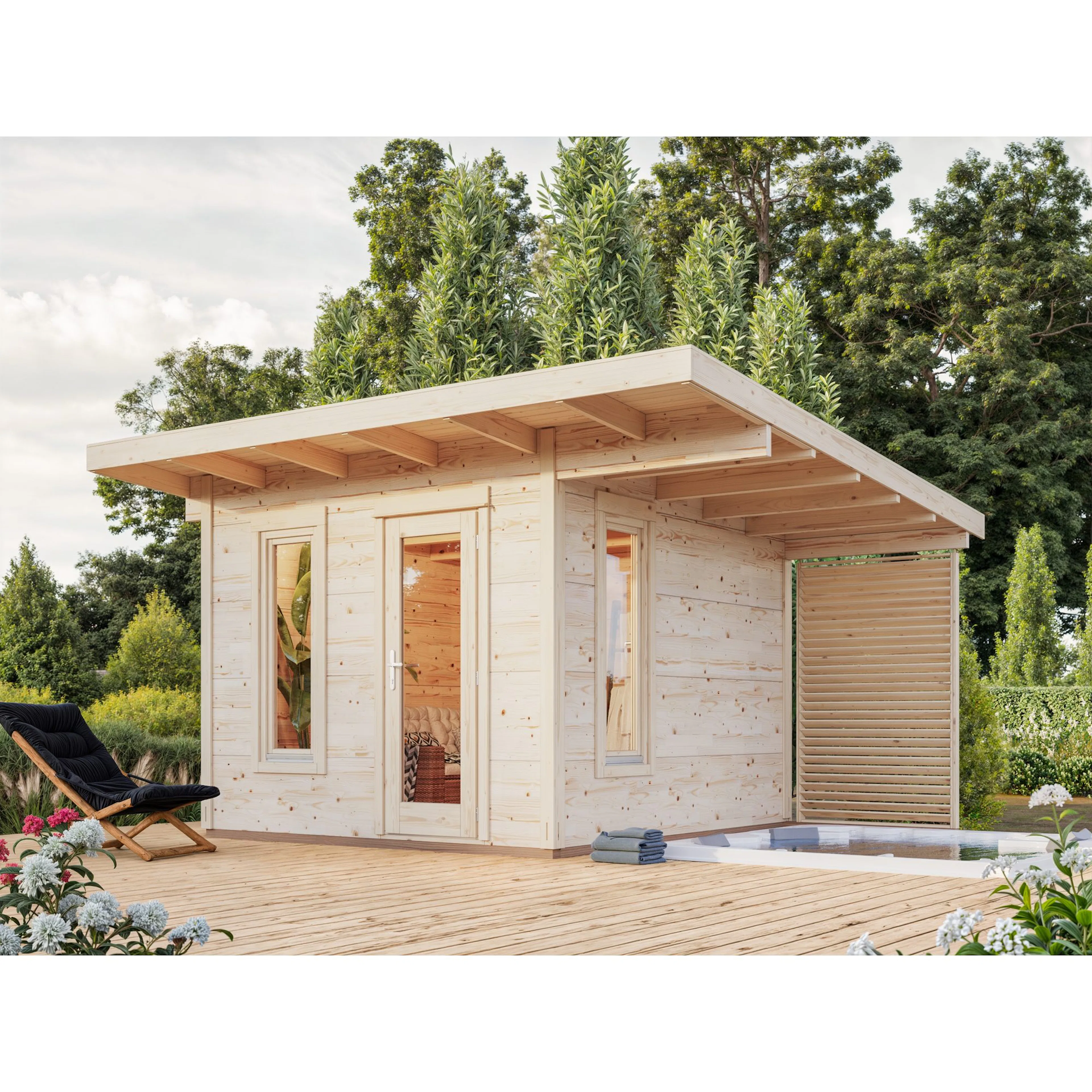 Trädgårdshus Palmako Grace 8,7+4,1 m2