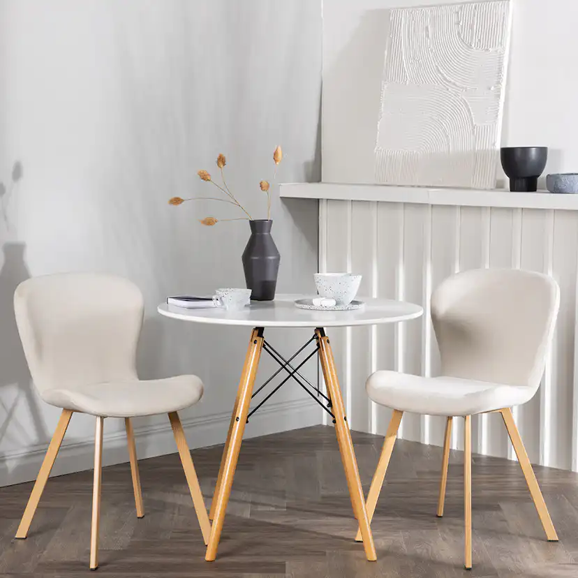 Matgrupp Venture Home Danburi Ø60 cm med 2 st Lilja stolar