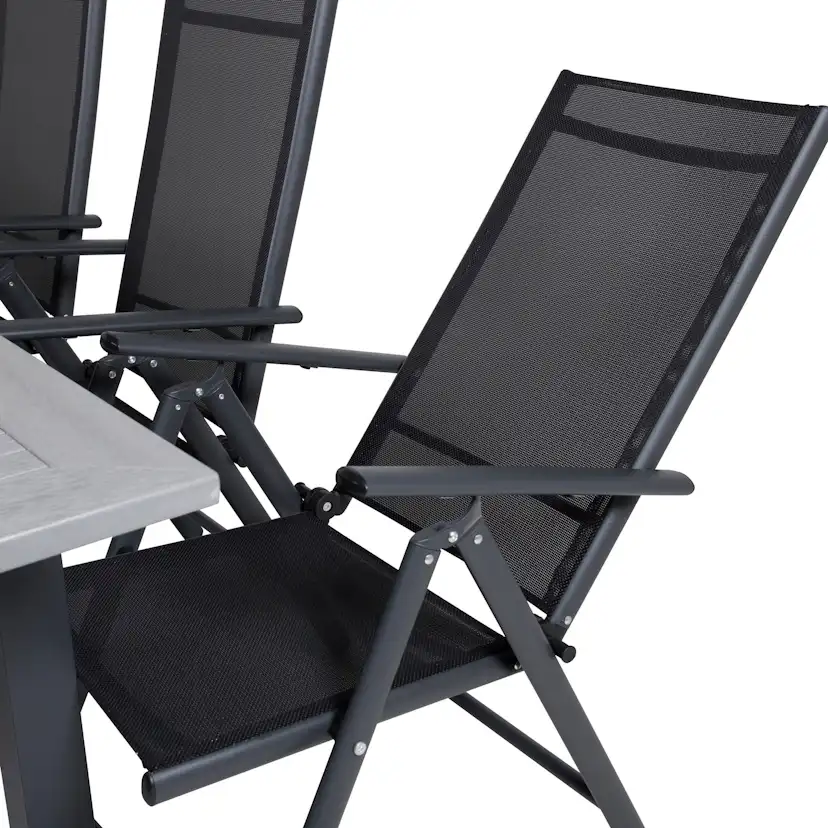 Matgrupp Venture Home Aleyna 160/240 med 6 Bront Positionsstolar