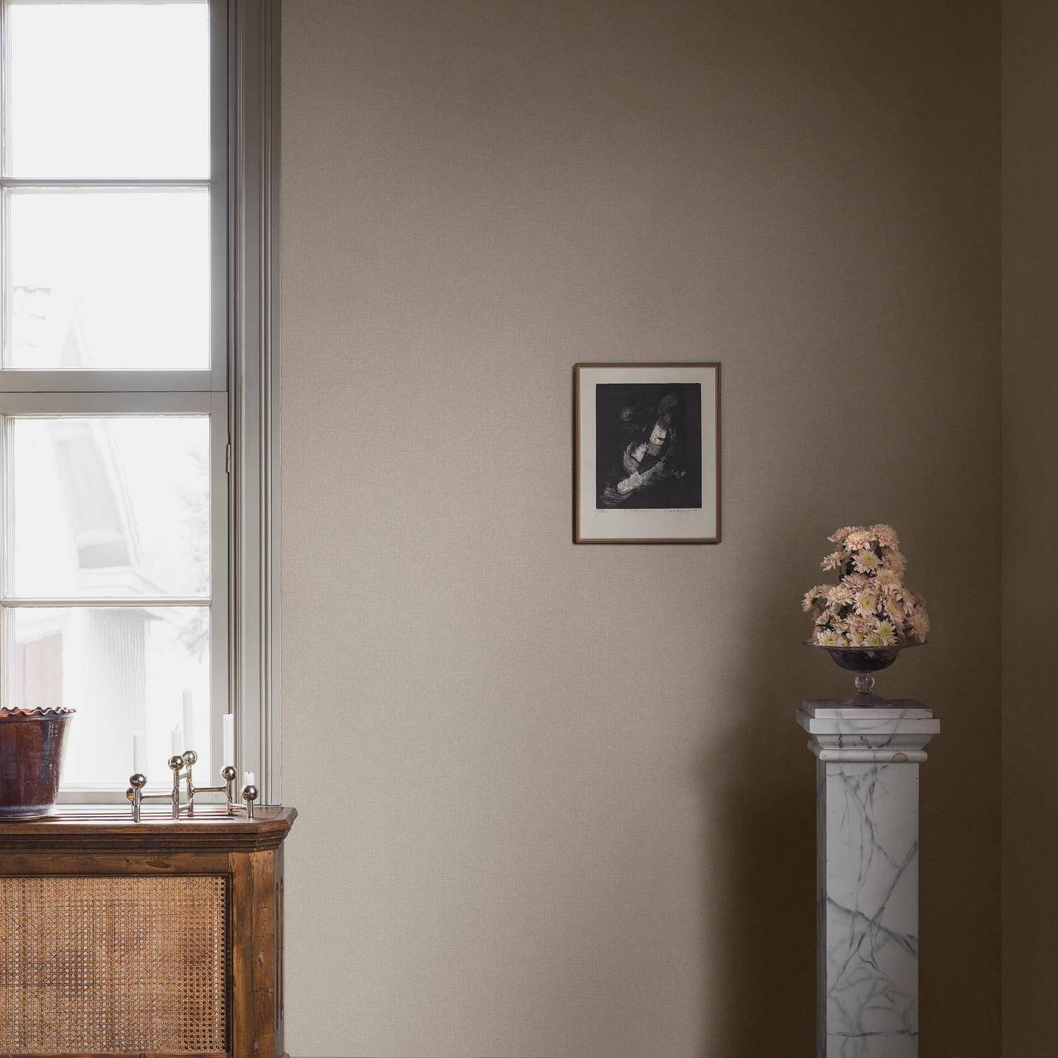 Tapet Boråstapeter Canvas Walnut 6121