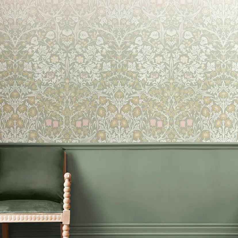 Fototapet William Morris At Home Blackthorn Sage & Pink