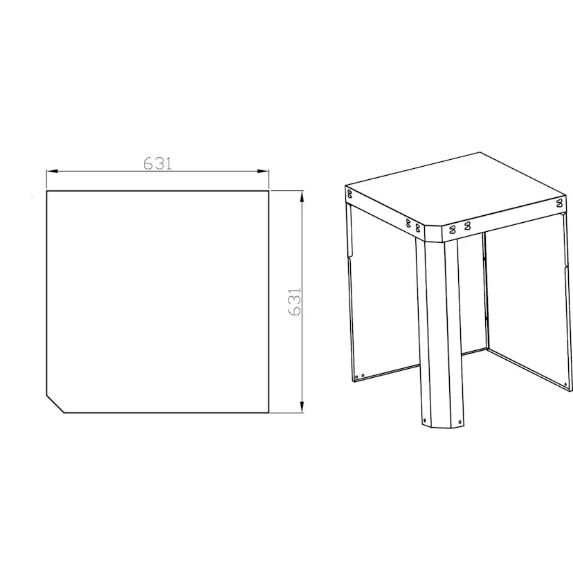 Hörnmodul Myoutdoorkitchen Classic Line Stainless 304SS 90°