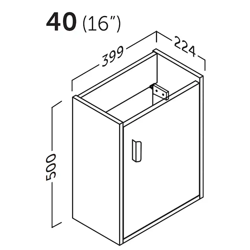 Möbelpaket Tenfors Stella med Tvättställ och Spegel 400 mm