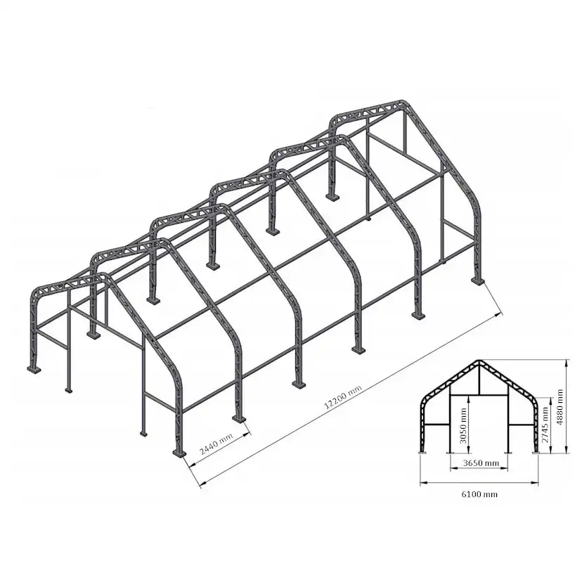 Tälthall Ranch Premium 6,1x12,2x4,88 m
