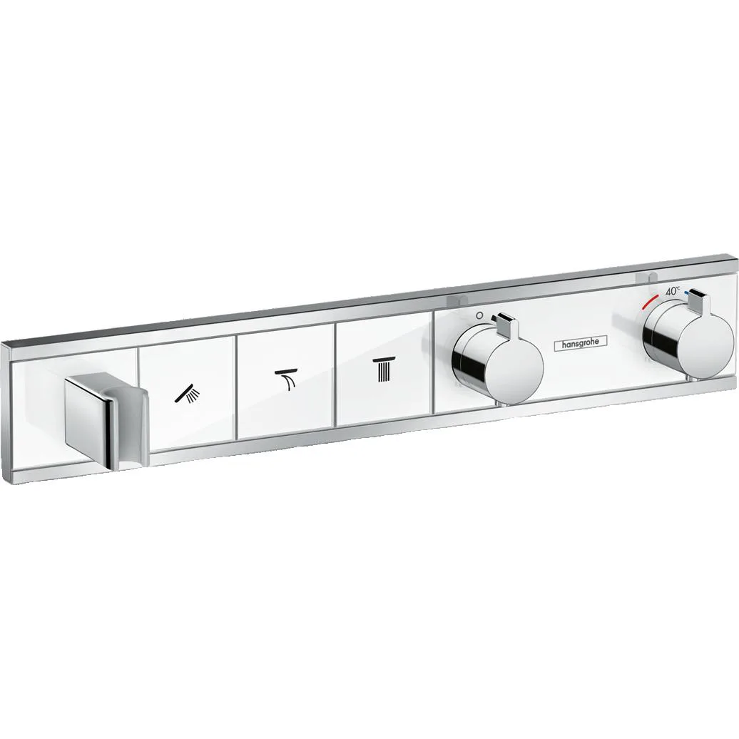 RainSelect Termostat för inbyggnad 3 funktioner Vit/Krom