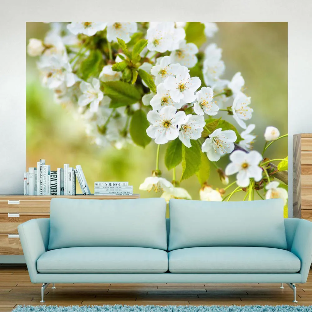 Fototapet Arkiio Vackra Känsliga Körsbär Blommar