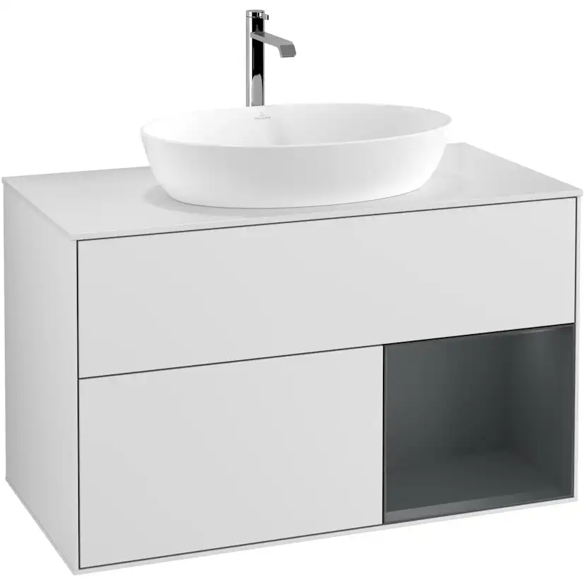 Tvättställsskåp Villeroy & Boch Finion med 2 Lådor Hylla och Bänkskiva för Fristående Tvättställ från Artis & Collaro