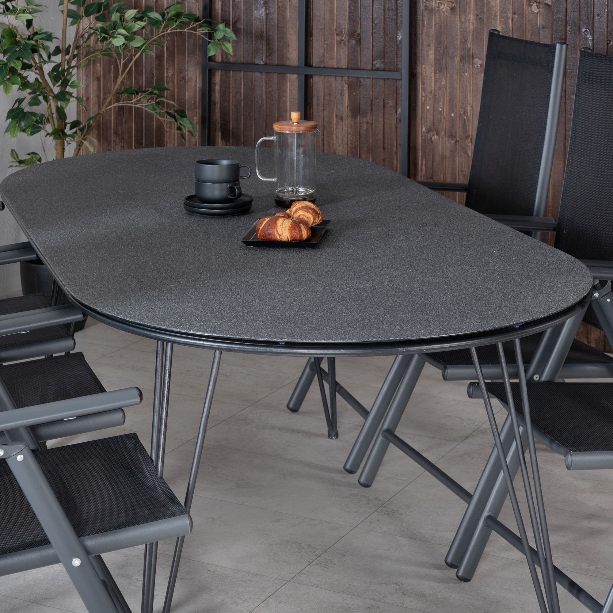 Matgrupp Venture Home Ville med 6 Bend Matstolar