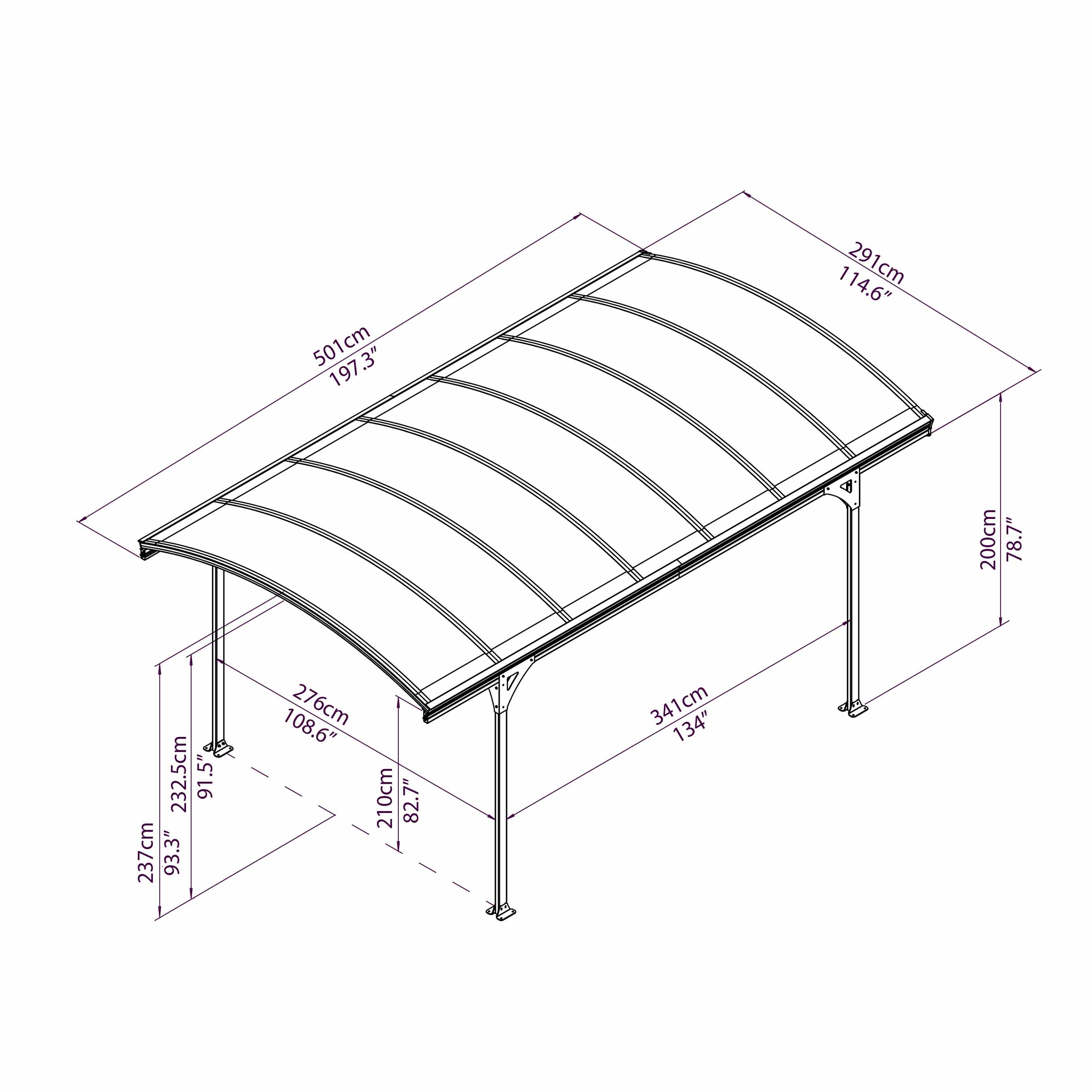 Carport gop Vitoria 15 m2
