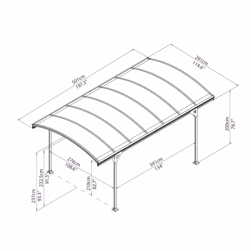 Carport gop Vitoria 15 m2