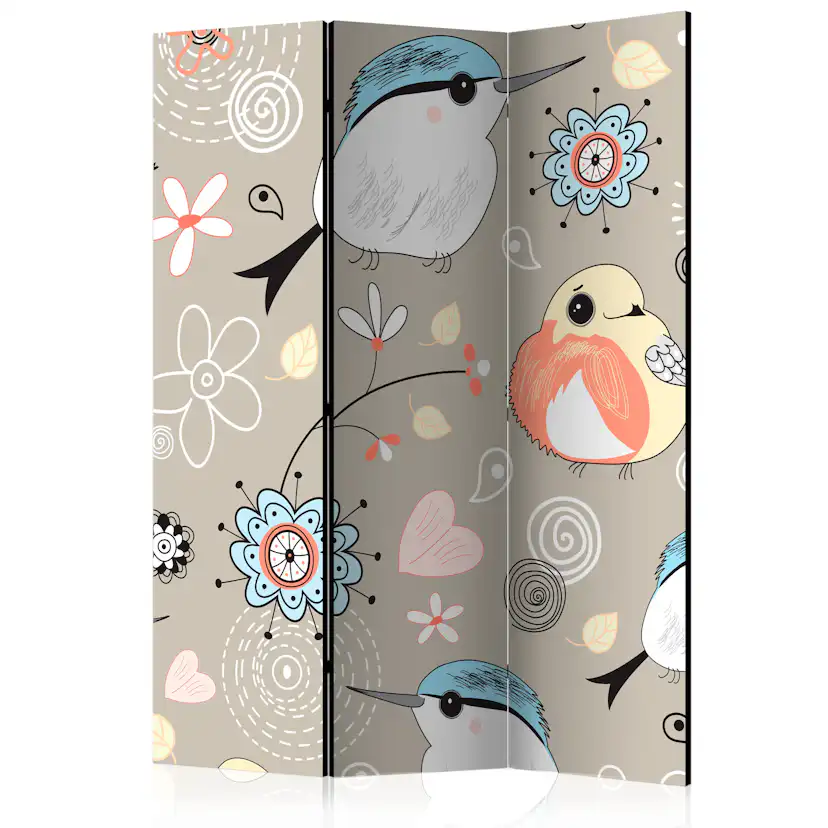 Rumsavdelare Arkiio Natural Pattern With Birds 135x172 cm