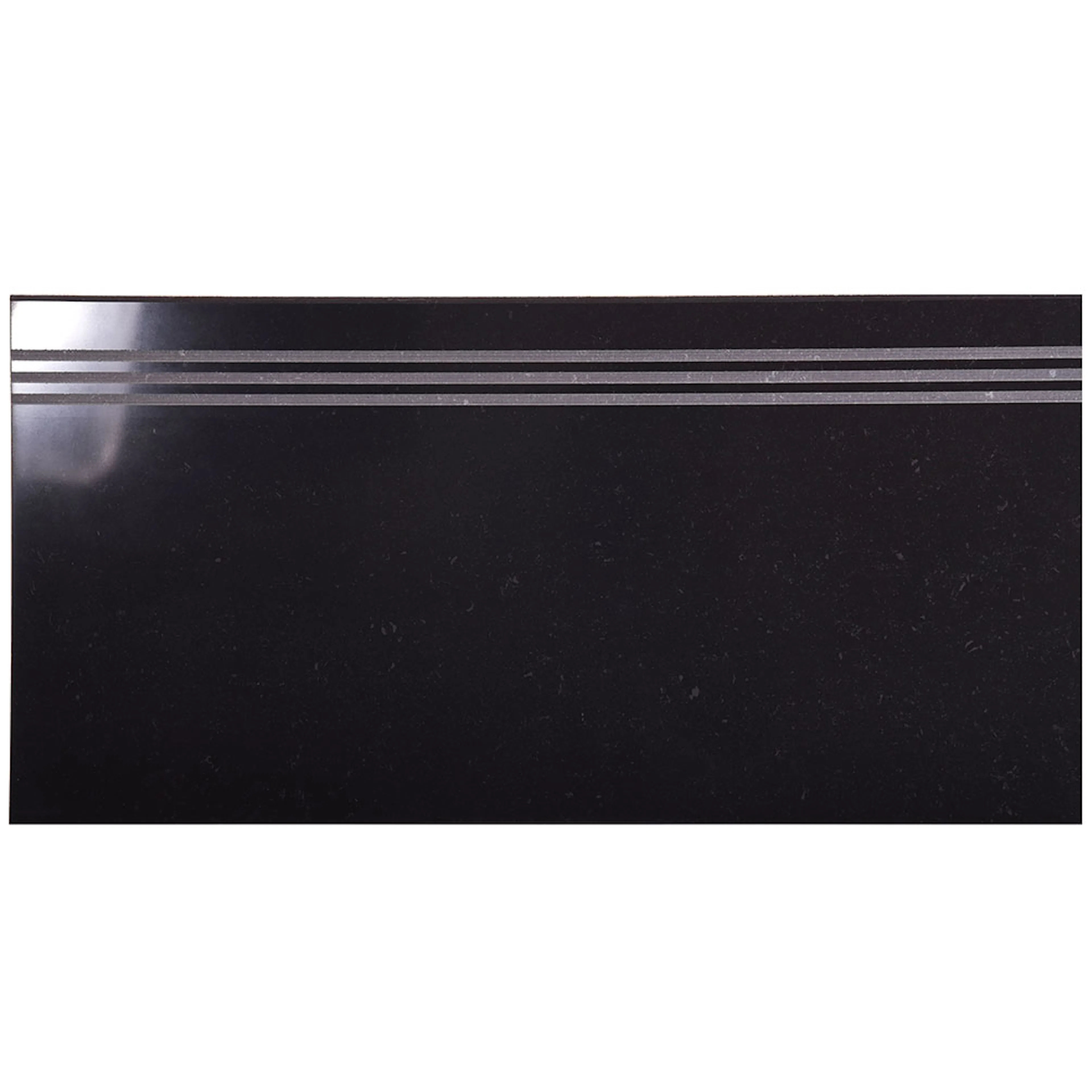 Klinker Arredo Fojs Collection Svart Glossy 30x60 cm Trappsteg/Trappnos