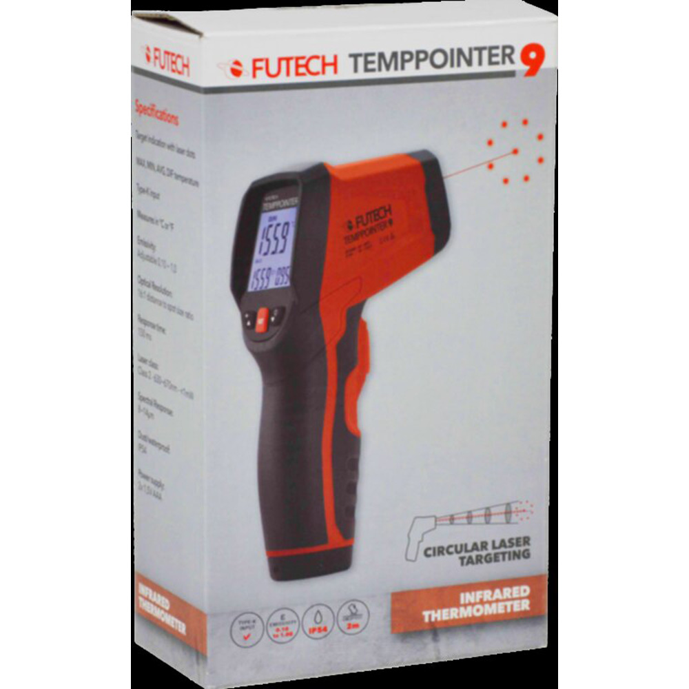 IR Termometer Futech TempPointer 9 infraröd -50°C- +800°C