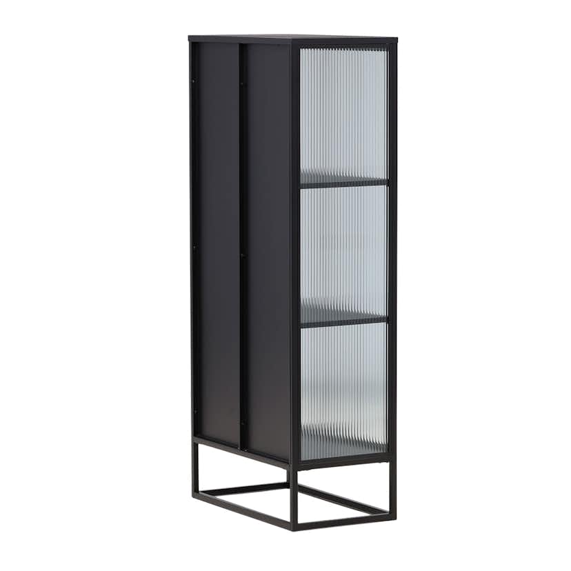 Vitrinskåp Venture Home Garis Svart Stål 160cm