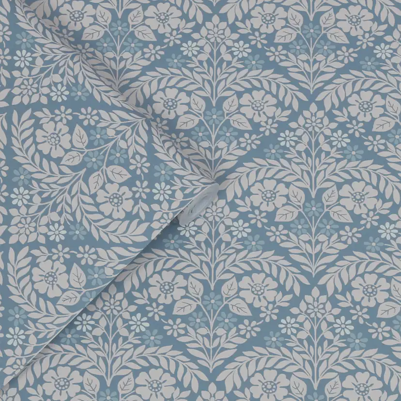 Tapet Laura Ashley Margam Newport Blå 118489