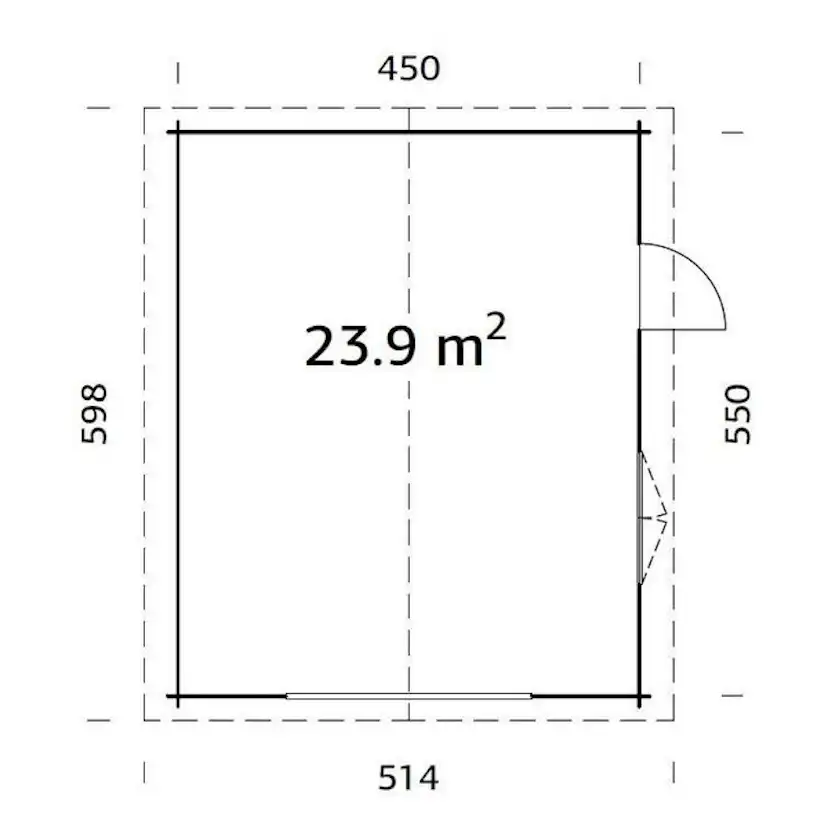 Garage Palmako Roger 23,9 m2 utan Port