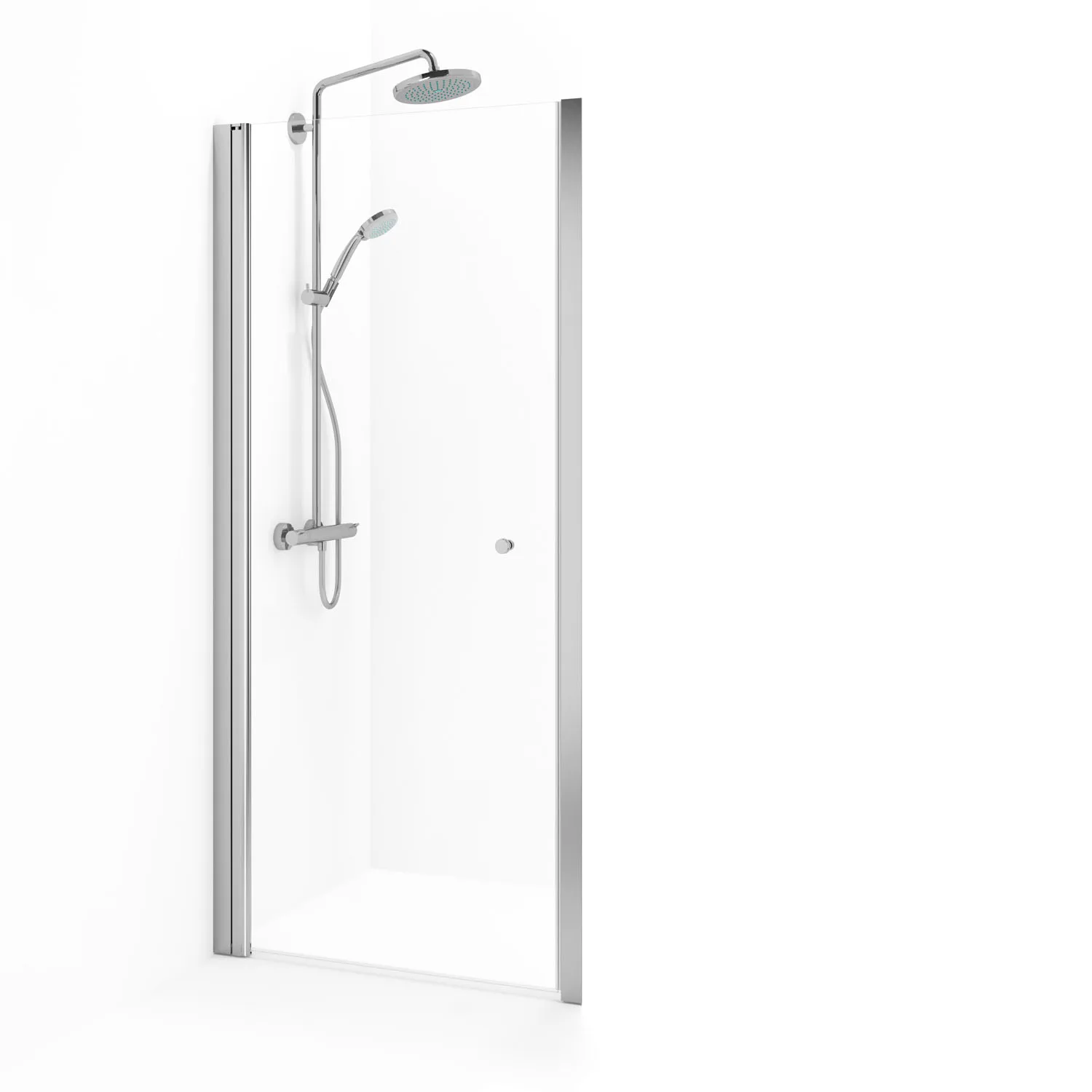 Spirit Nisch 720-755 Gr Bl Kl 720-755x1970 mm, Krom, Klarglas med Hålgrepp