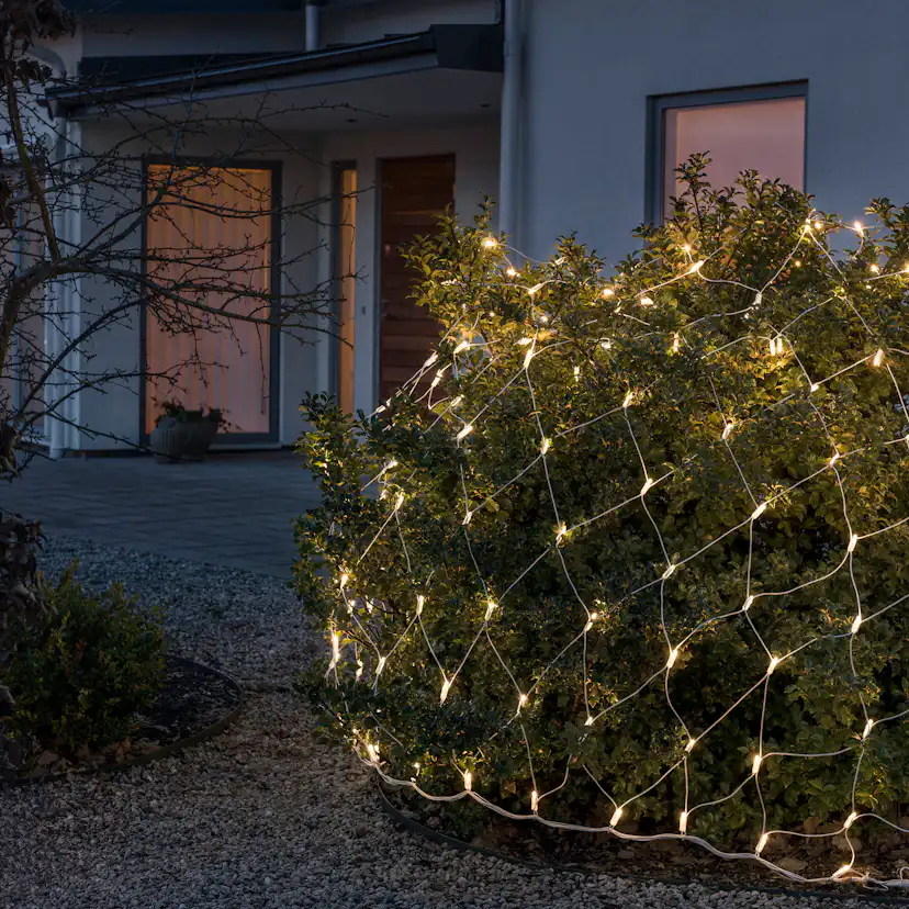 Startset nät 104 LED Varmvit/Svart