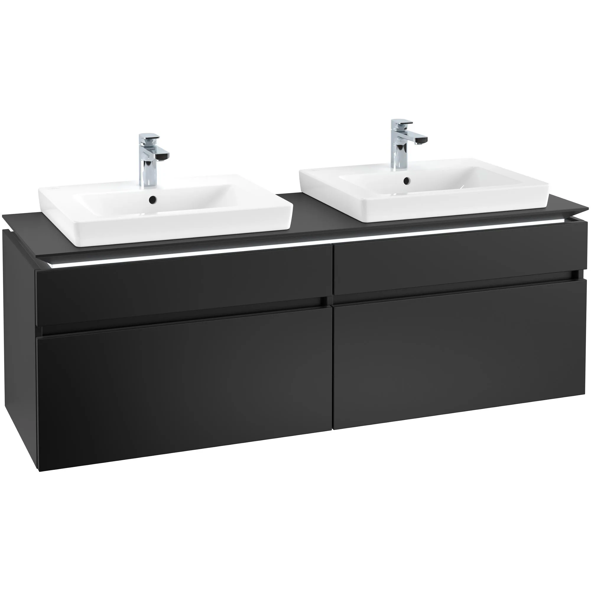 Tvättställsskåp Villeroy & Boch Legato 1600 med 4 Lådor för Två Tvättställ från Finion & Subway