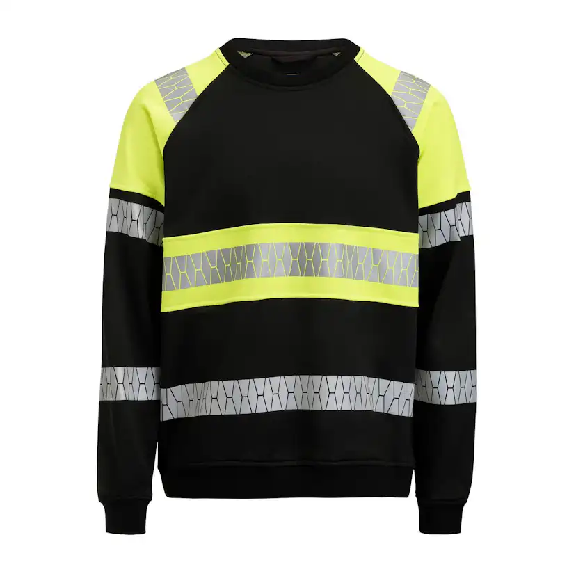 Sweatshirt Jobman Varsel Svart/Gul V