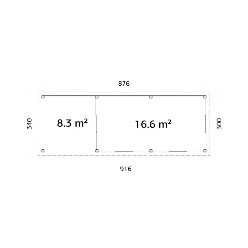 Uterum Palmako Lenna 24,9 m2 Set 418 Slide
