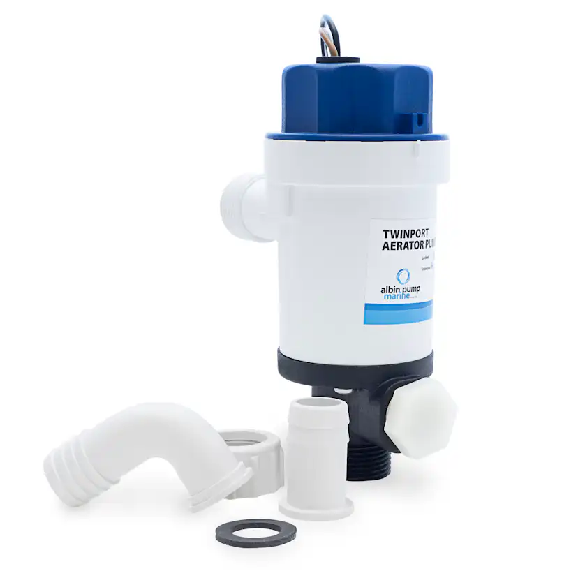Pump Albin Group Marine Twinport Aerator 500 GPH 12V