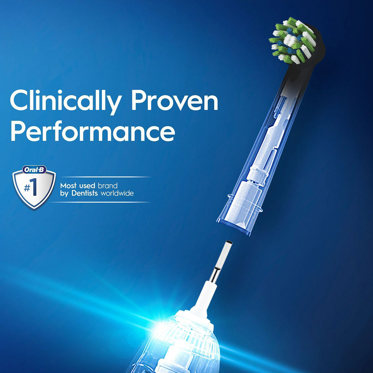 Borsthuvud Oral-B Cross Action Black 3 st