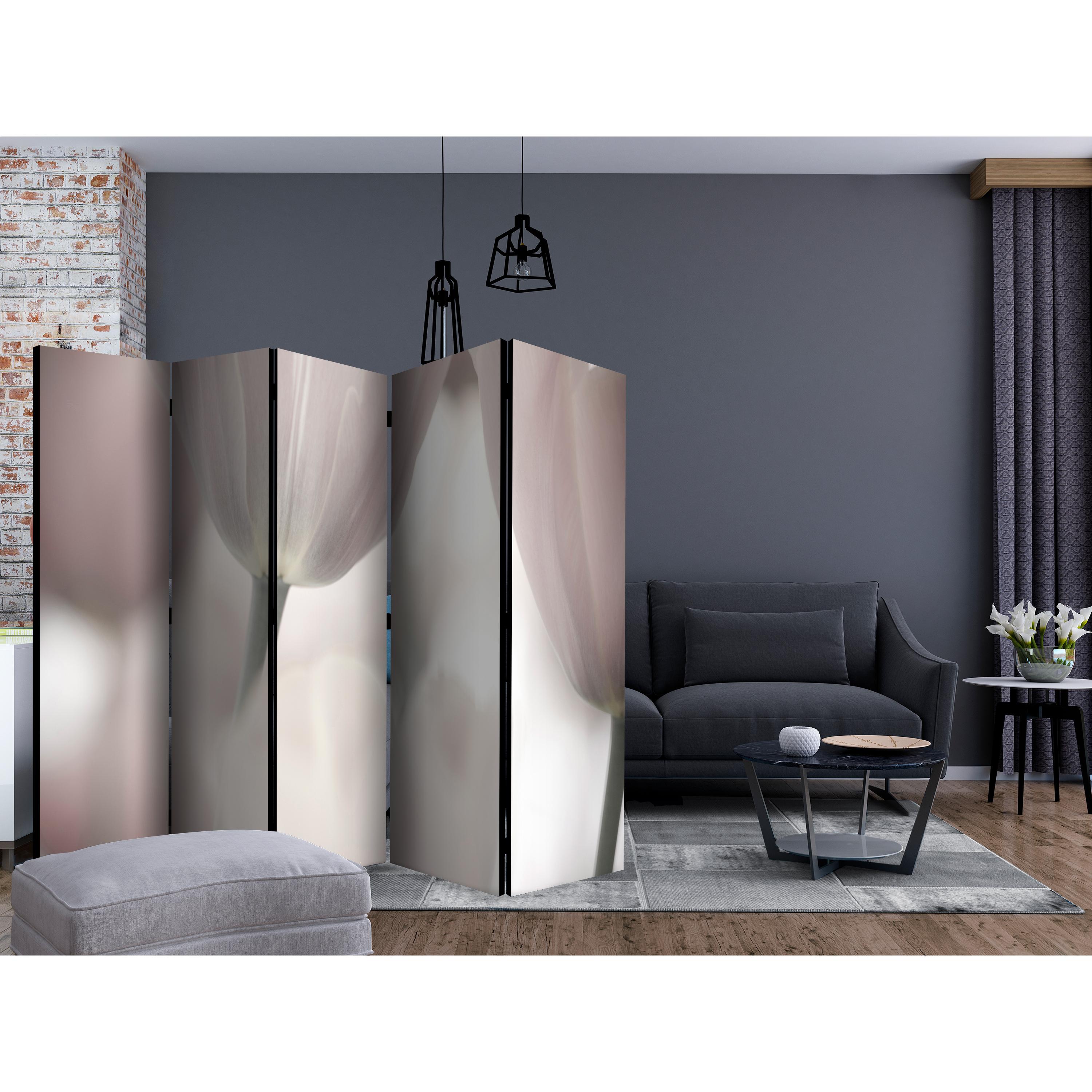 Rumsavdelare Arkiio Tulips Fine Art Black and White II Grå 225x172 cm