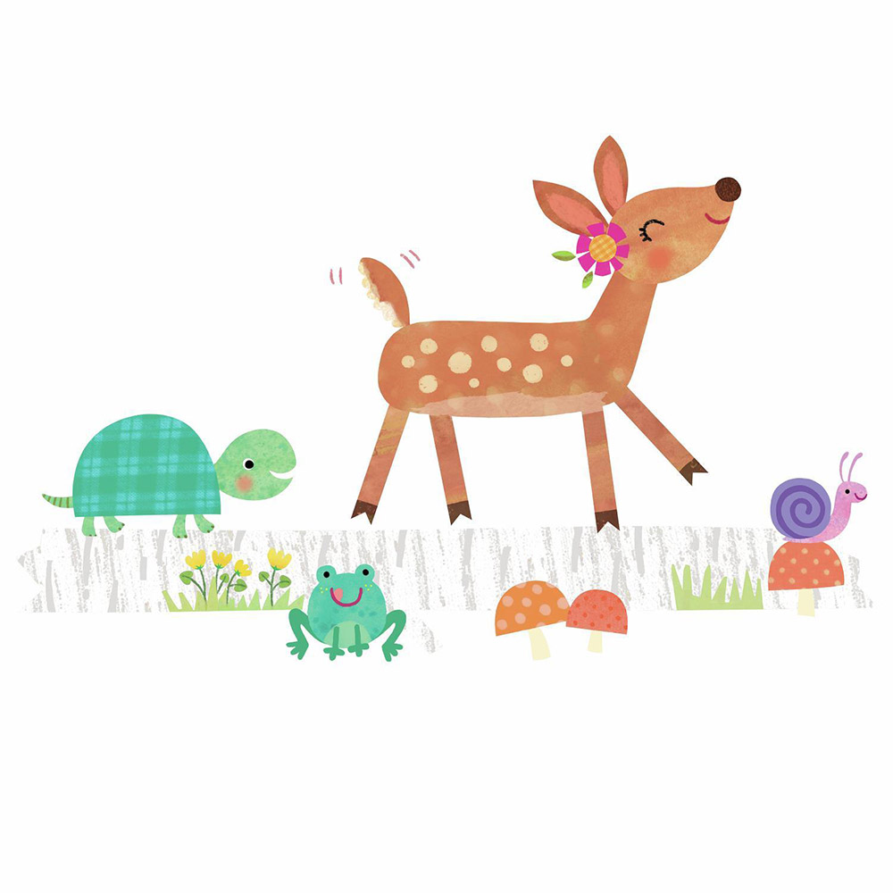 Väggdekor RoomMates Woodland Baby Animal Log