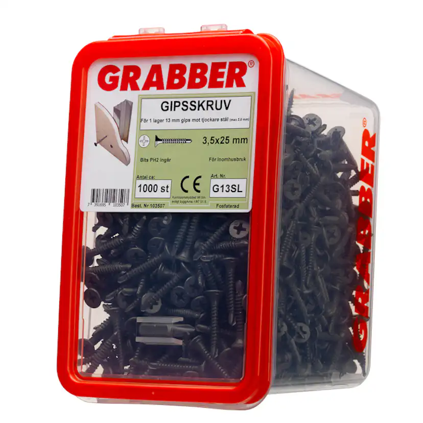 Gipsskruv Grabber mot Tjock Plåt