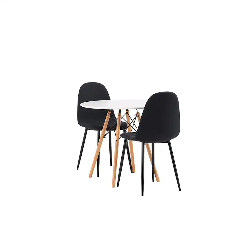 Matgrupp Venture Home Danburi Ø 60 cm med 2 Polar Stolar