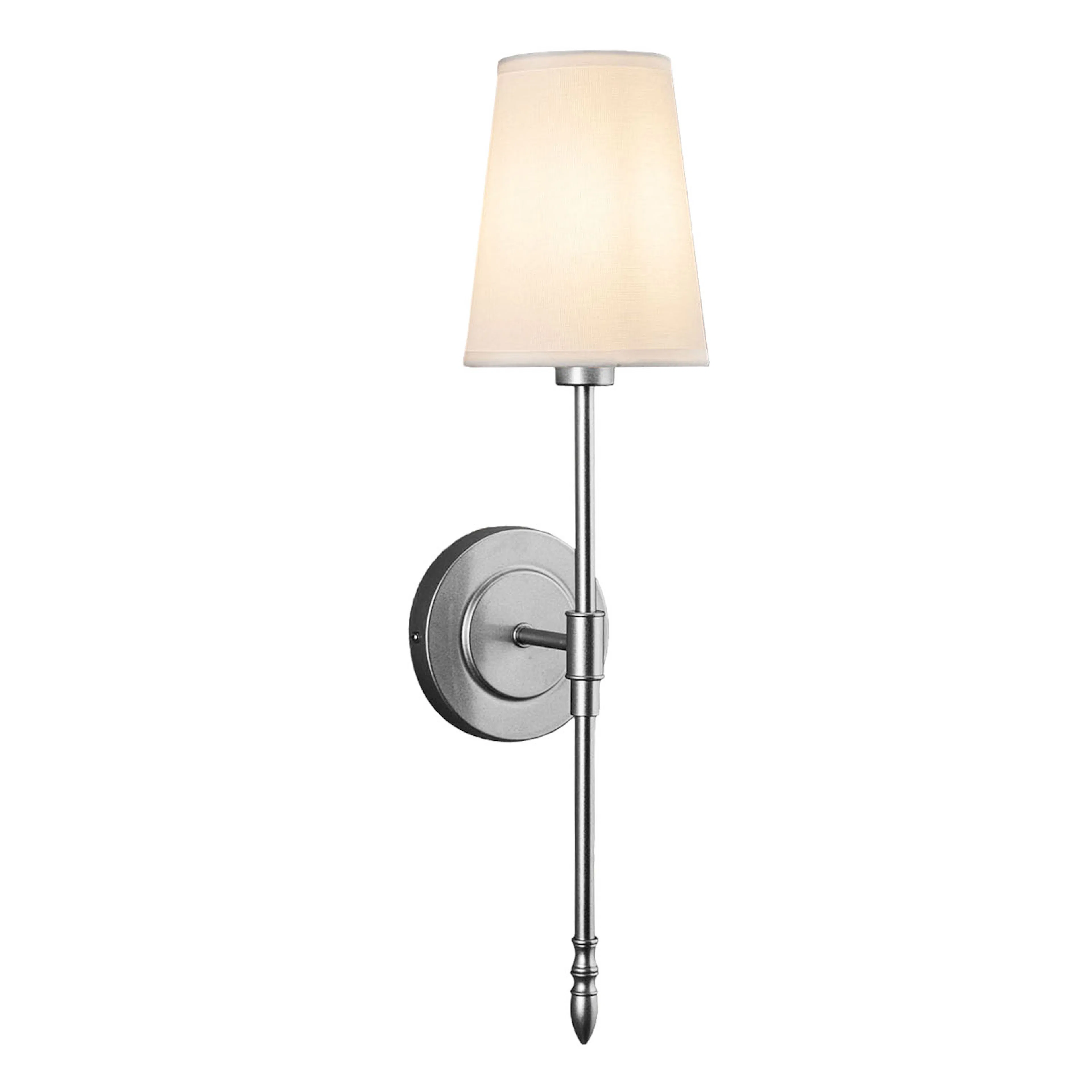 Vägglampa Silver H51cm - Hampton Silver