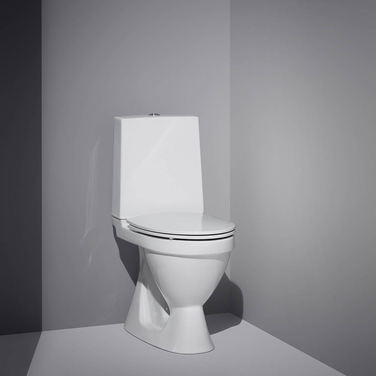 Toalettstol Laufen Rigo 825361 med dolt S-lås inkl Mjuksits