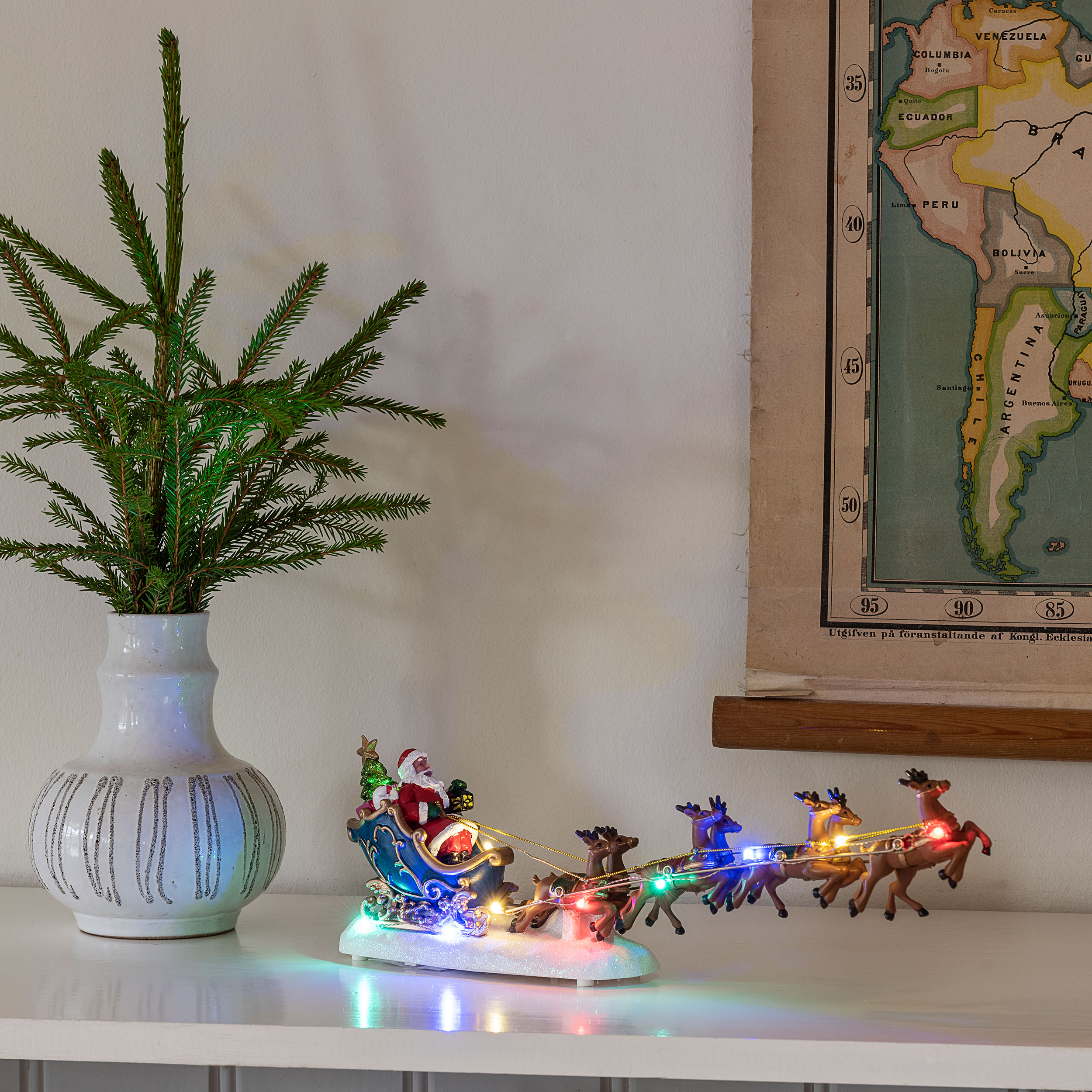 Julby Julfigur Gnosjö Konstsmide Tomte i Släde