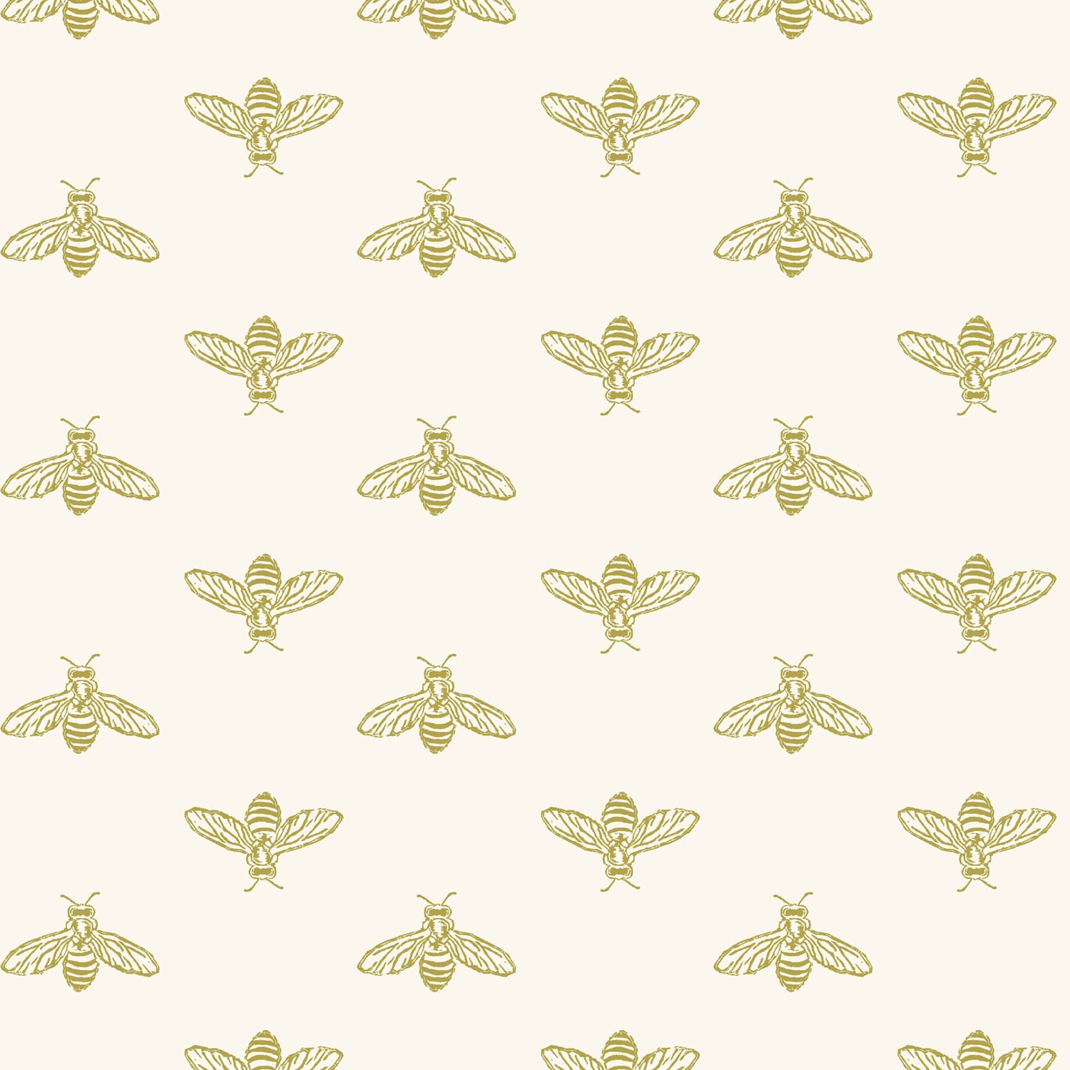 Fototapet Joules Block Print Bee Antique Gold 10mx52 cm