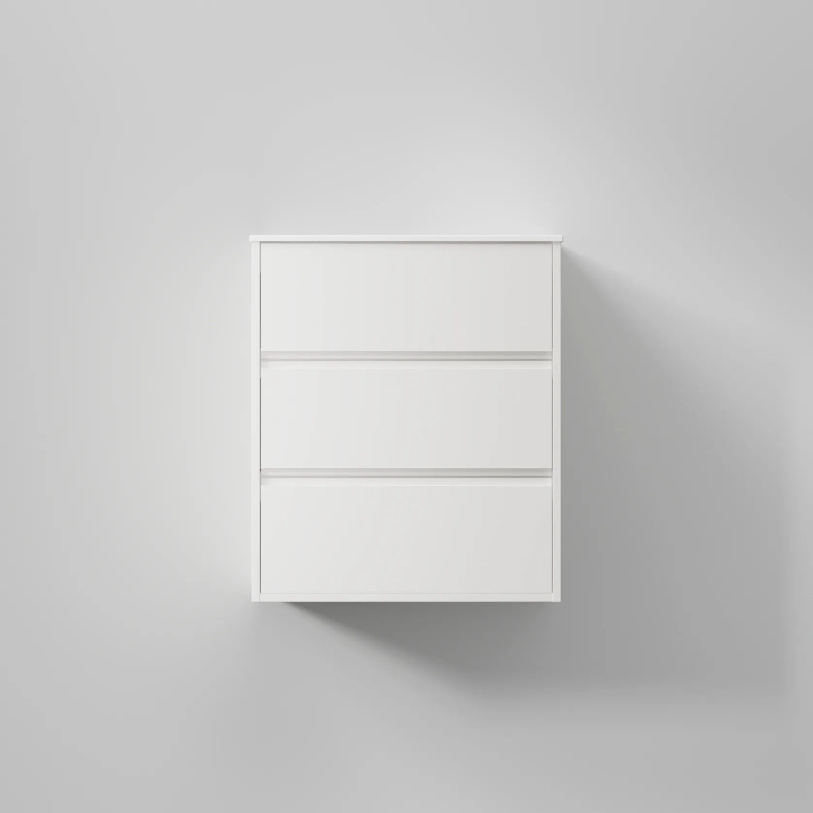Kommod Terra Grip 60, Pure White, 3 Lådor Färg: Pure White, Bredd: 600 mm