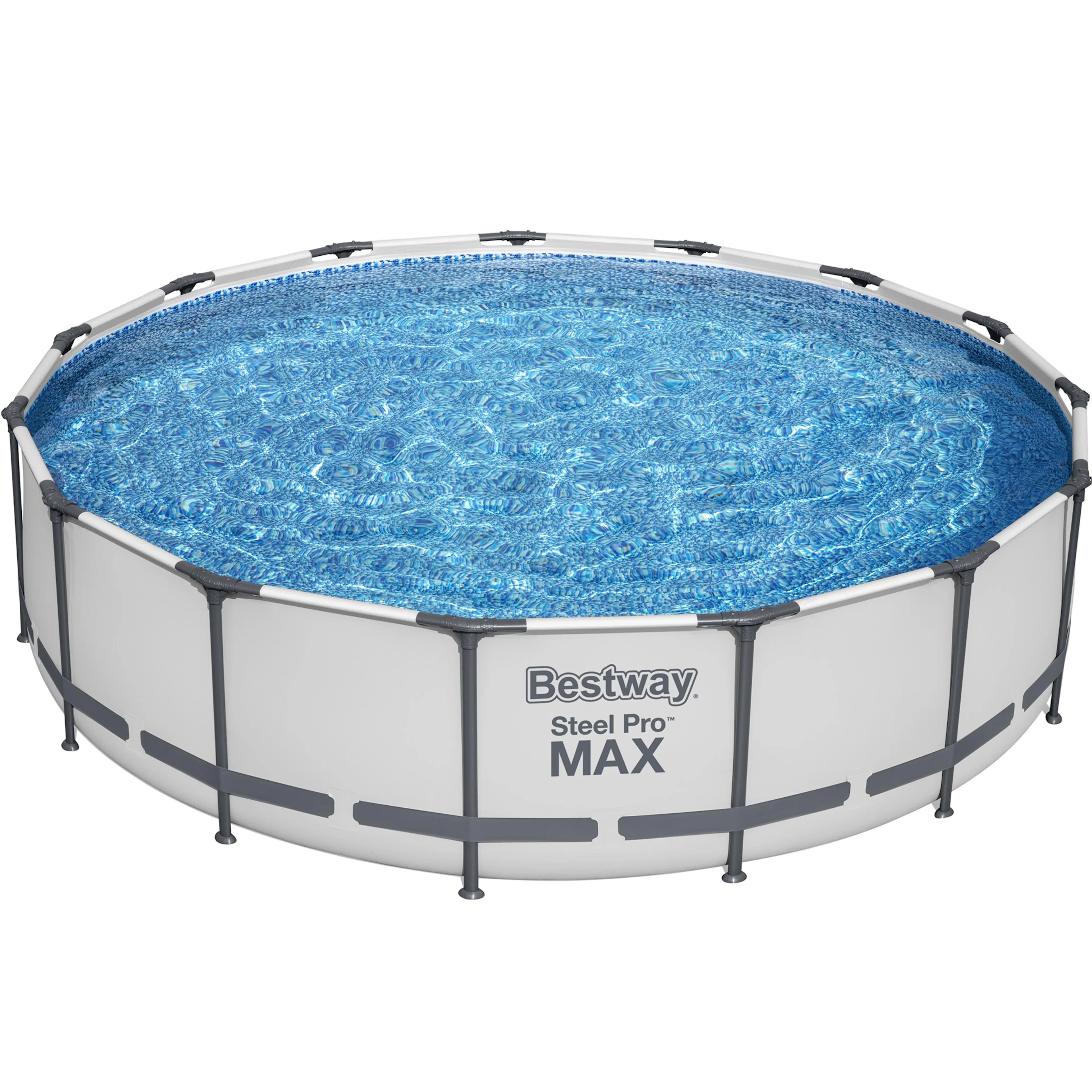 Poolpaket Bestway Steel Pro Max Ø4,57m Stålramspool Ovanmark med Filterpump