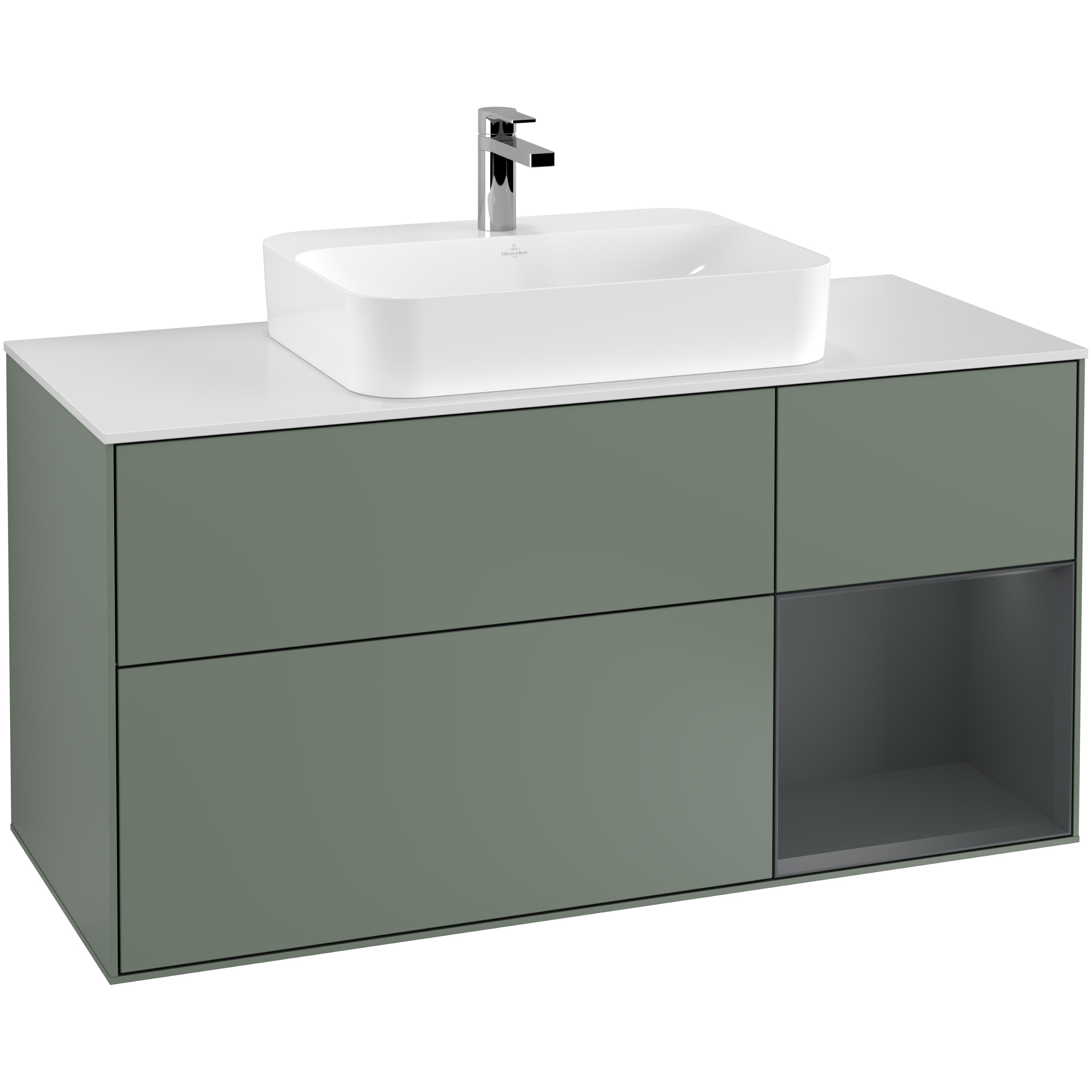 Tvättställsskåp Villeroy & Boch Finion med 3 Lådor Hylla och Bänkskiva för Ytmonterat Tvättställ