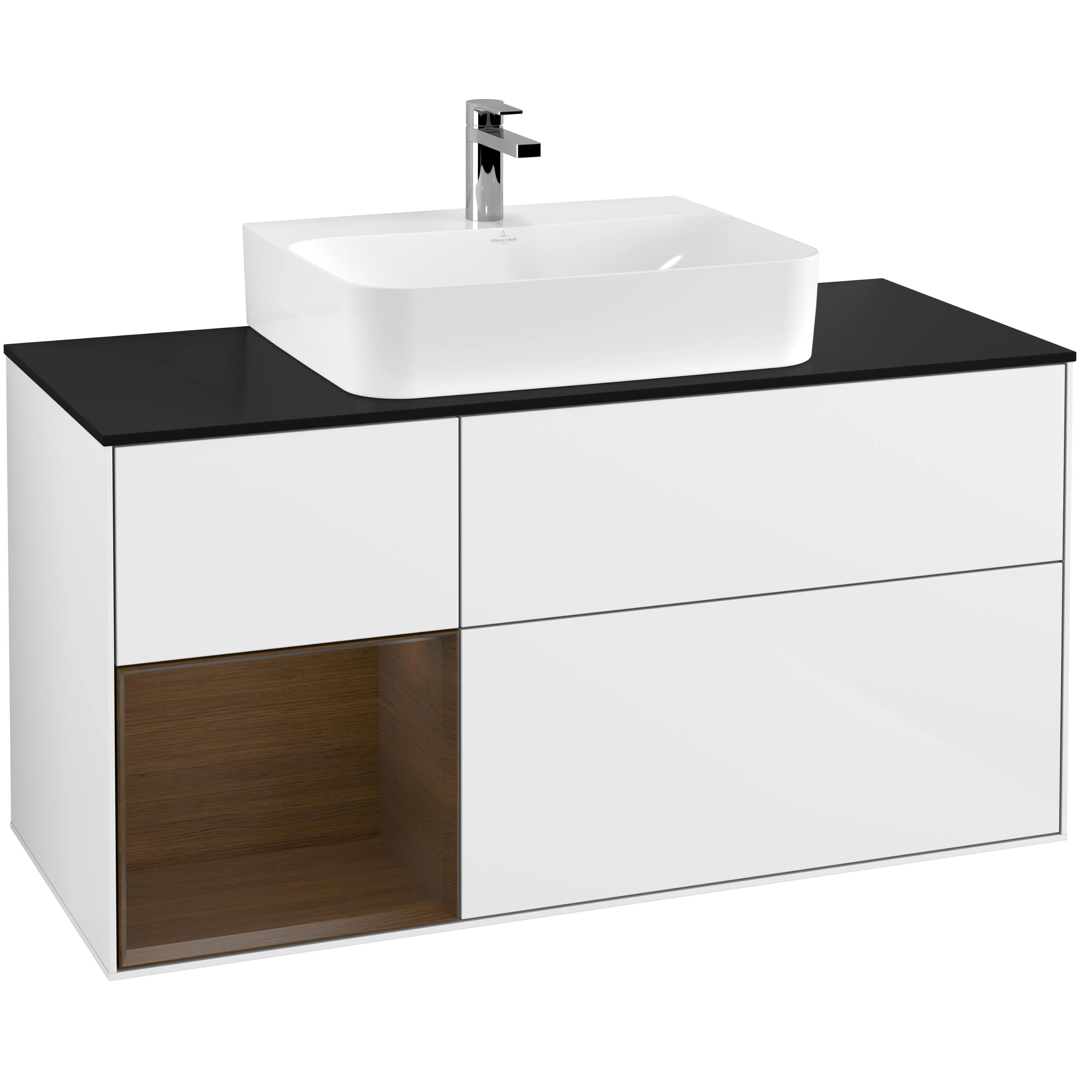 Tvättställsskåp Villeroy & Boch Finion med 3 Lådor Hylla och Bänkskiva för Centrerat Tvättställ