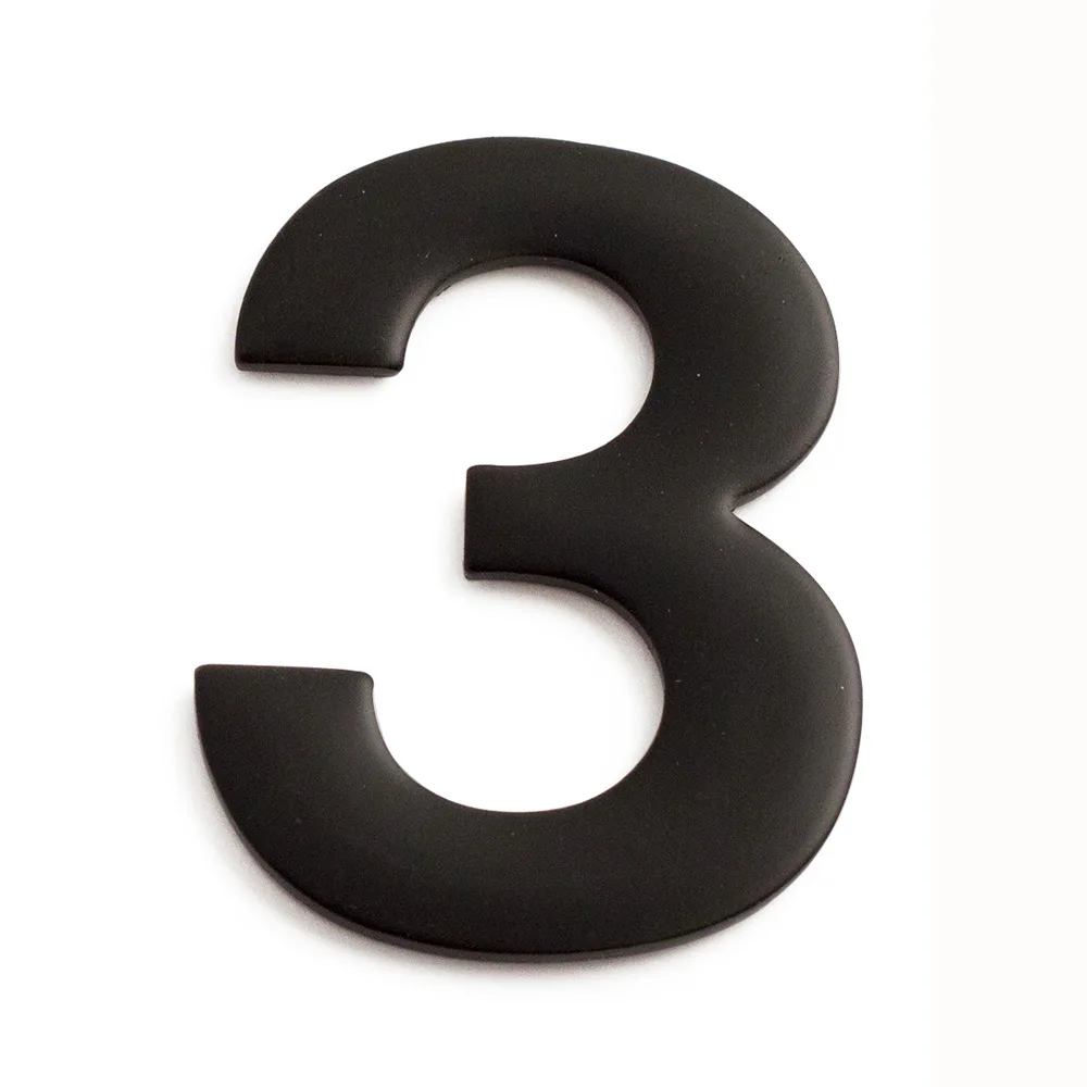 Brevlådenummer Habo Självhäftande Svart